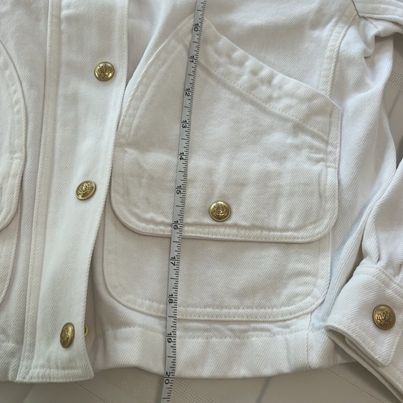 NWT J Crew Short Barn Jacket™ in cotton twill Women’s Medium White - Picture 13 of 14